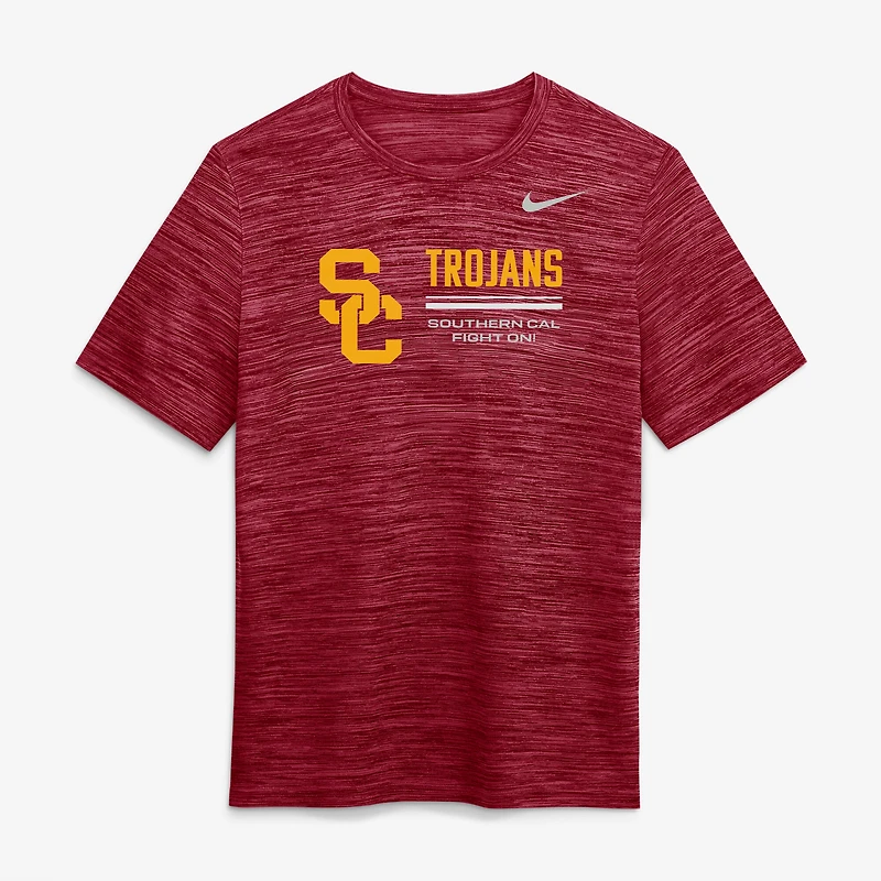 T-shirt Nike Cardinal USC Trojans Sideline Velocity Dri-FIT pour homme