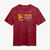 T-shirt Nike Cardinal USC Trojans Sideline Velocity Dri-FIT pour homme