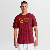 T-shirt Nike Cardinal USC Trojans Sideline Velocity Dri-FIT pour homme