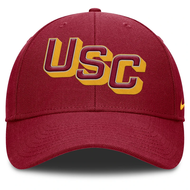 Men's Nike Cardinal USC Trojans Slanted Primetime Rise Performance Adjustable Hat