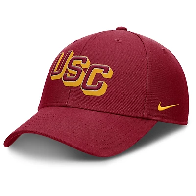 Casquette ajustable Nike Cardinal USC Trojans Slanted Primetime Rise Performance pour homme