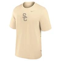 Men's Nike Cream USC Trojans Primary Statement Two-Hit Dri-FIT T-Shirt