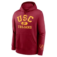 Men's Nike Crimson USC Trojans Legacy Foundational Two-Hit Club Performance Pullover Hoodie
