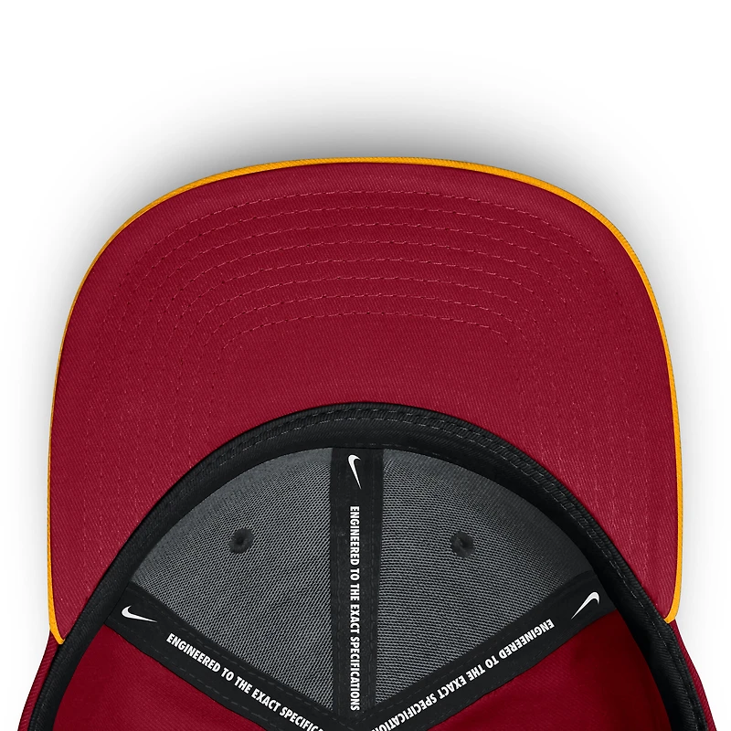 Casquette Nike Gold/Cardinal USC Trojans 2025 Sideline Rise Local Performance Flex pour homme