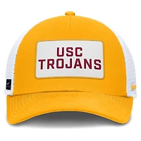 Men's Nike Gold/White USC Trojans 2025 On-Field Rise Patch Trucker Adjustable Hat