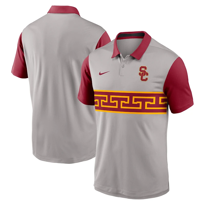 Men's Nike Gray/Cardinal USC Trojans Vapor Dri-FIT Polo