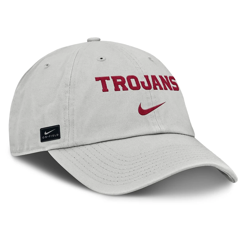 Men's Nike Gray USC Trojans 2025 On-Field Gameday Club Adjustable Hat