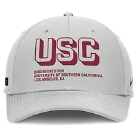 Men's Nike Gray USC Trojans 2025 Sideline Dust Pinched Rise Adjustable Hat