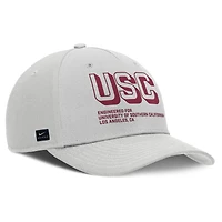 Men's Nike Gray USC Trojans 2025 Sideline Dust Pinched Rise Adjustable Hat
