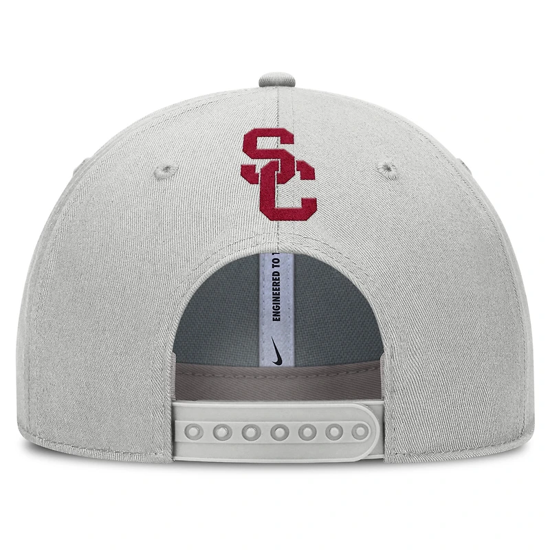 Men's Nike Gray USC Trojans 2025 Sideline Dust Pinched Rise Adjustable Hat
