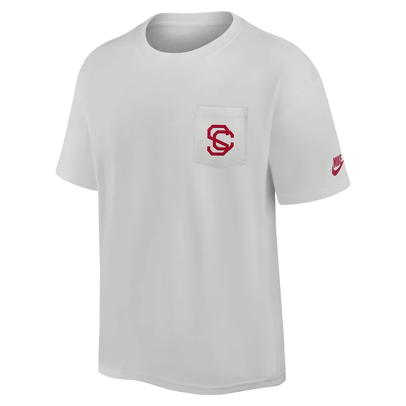 T-shirt Nike gris USC Trojans Legacy 2-Hit Max90 Pocket pour homme