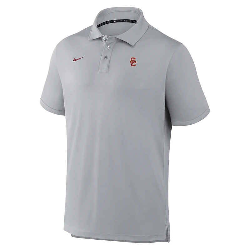 Men's Nike Gray USC Trojans Par Dri-FIT Polo