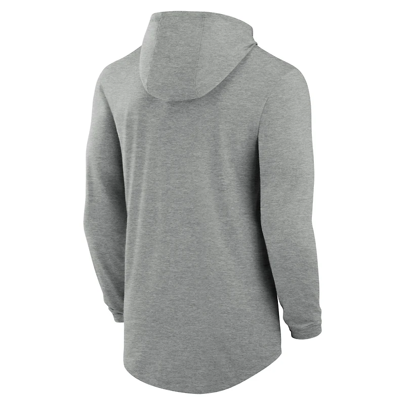 Men's Nike Heather Gray USC Trojans Blitz Tri-Blend Dri-FIT Long Sleeve Hoodie T-Shirt