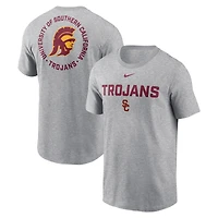 Men's Nike Heather Gray USC Trojans Campus 2-Hit T-Shirt
