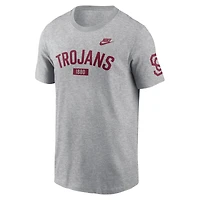 T-shirt Nike gris chiné USC Trojans Legacy Arch pour homme