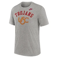 Men's Nike Heather Gray USC Trojans Legacy Arch Tri-Blend T-Shirt