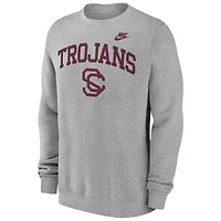 Men's Nike Heather Gray USC Trojans Legacy Classic Pullover Sweatshirt