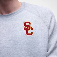 Sweat-shirt raglan Nike USC Trojans Tech Fleece gris chiné pour homme