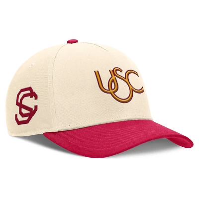 Men's Nike Natural/Cardinal USC Trojans Academic Rise Dri-FIT Adjustable Hat