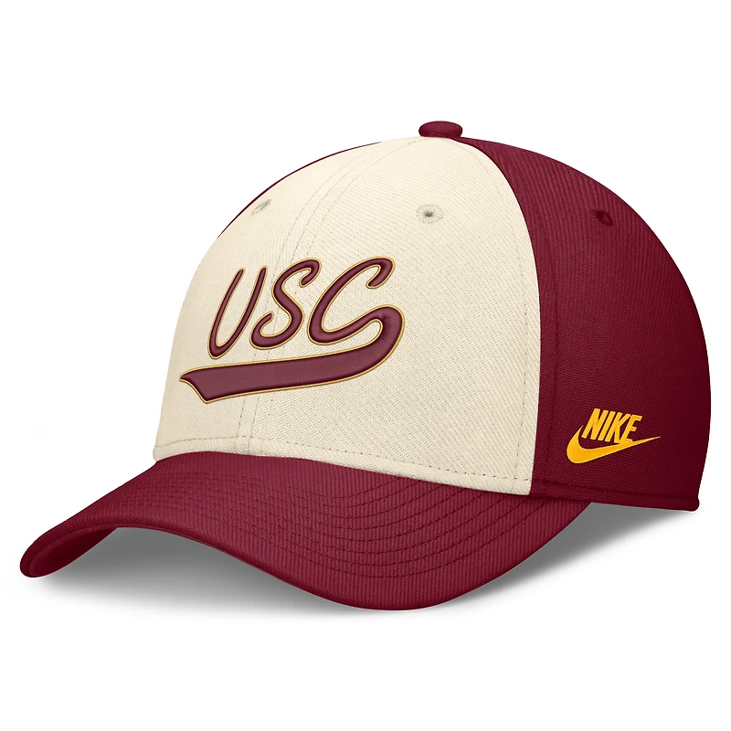 Men's Nike Natural/Crimson USC Trojans Legacy Swooshflex Dri-FIT Hat