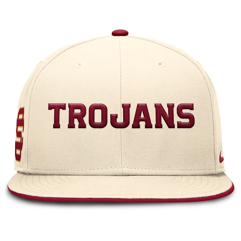 Men's Nike Natural USC Trojans 2026 Primetime True Fitted Hat