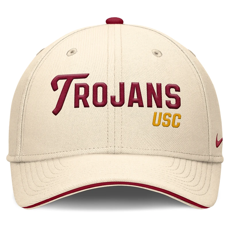 Casquette Nike USC Trojans 2026 Primetime Swooshflex naturelle pour homme