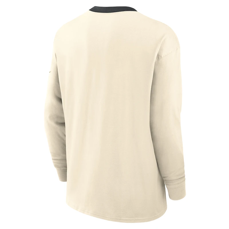 Men's Nike Natural USC Trojans Athletic Prep Max90 Pocket Logo Long Sleeve T-Shirt