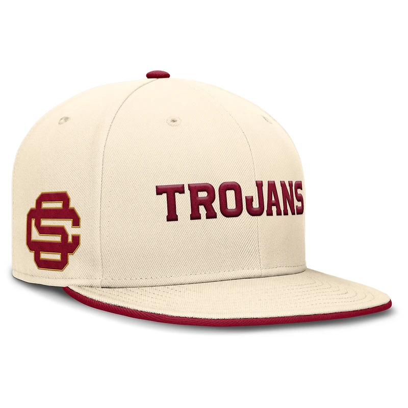 Men's Nike Natural USC Trojans Primetime True Dri-FIT Fitted Hat