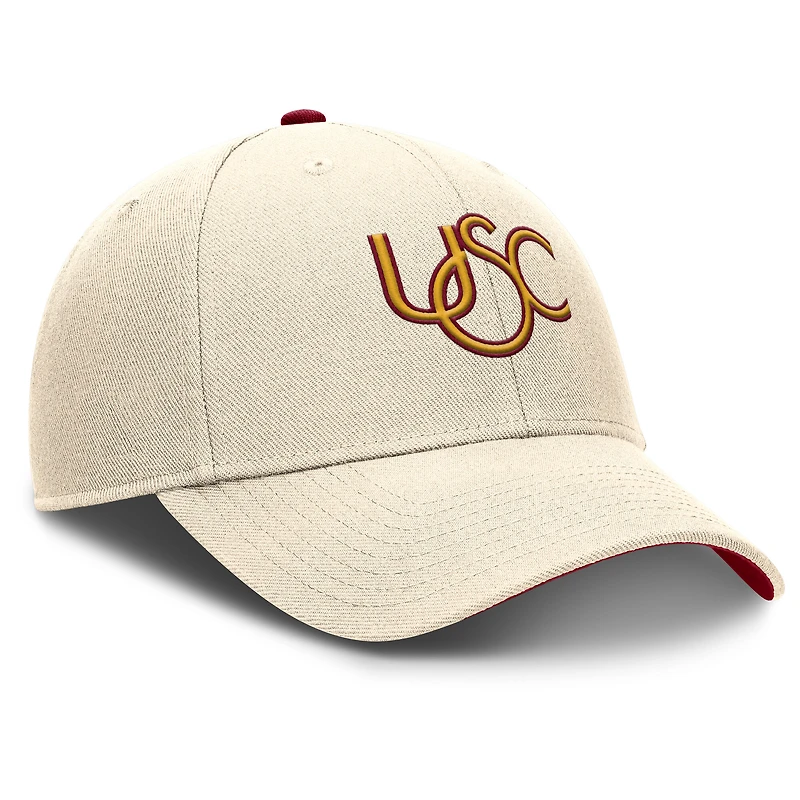 Men's Nike Natural USC Trojans Rise Legacy Adjustable Hat