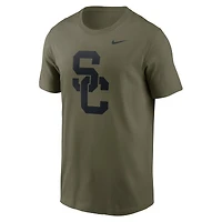Men's Nike Olive USC Trojans 2024 Military Appreciation Tonal Logo Performance T-Shirt
