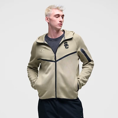 Men's Nike Olive USC Trojans Tech Fleece Full-Zip Windrunner Hoodie