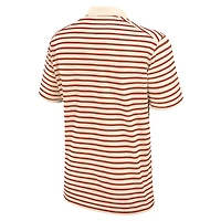 Men's Nike Tan USC Trojans Primary Logo Striped Dri-FIT Polo
