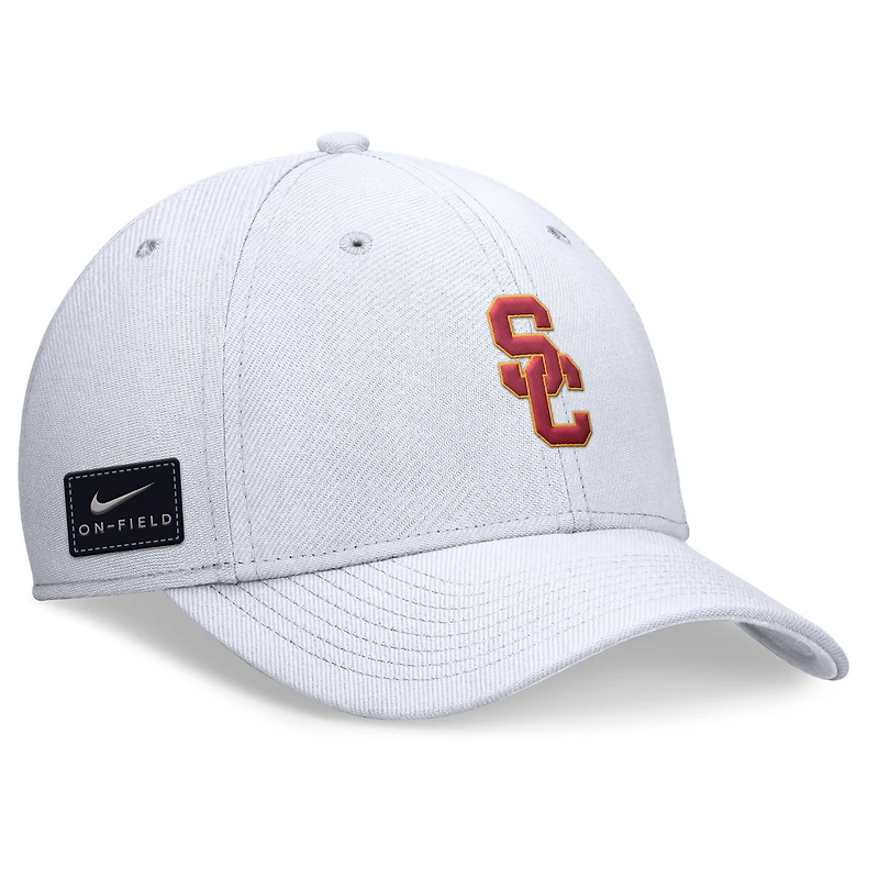 Men's Nike White USC Trojans 2024 On-Field Swoosh Flex Hat