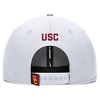 Casquette ajustable Nike blanche USC Trojans 2025 On-Field Rise Performance pour homme