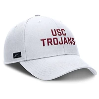 Casquette ajustable Nike blanche USC Trojans 2025 Sideline Rise pour homme