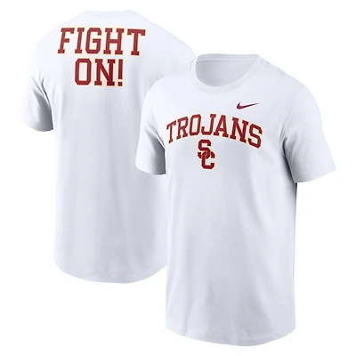 Men's Nike White USC Trojans Blitz 2-Hit T-Shirt