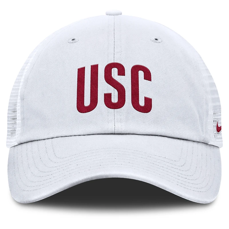 Men's Nike White USC Trojans Club Campus Trucker Adjustable Hat