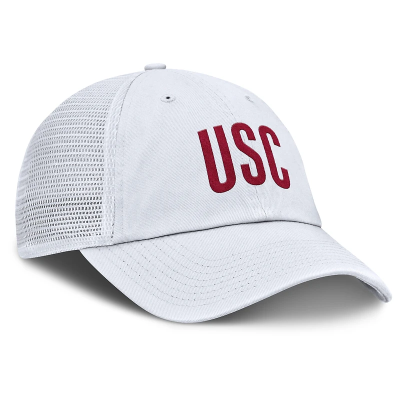 Men's Nike White USC Trojans Club Campus Trucker Adjustable Hat