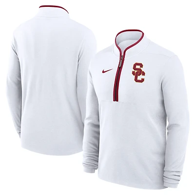 Men's Nike  White USC Trojans Victory Performance Half-Zip Top