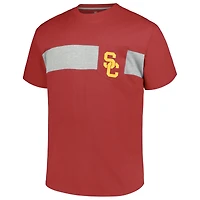Men's Profile Cardinal USC Trojans Big & Tall Color Stripe T-Shirt
