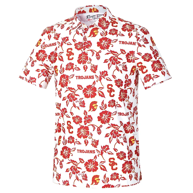 Polo Performance Reyn Spooner blanc USC Trojans pour homme