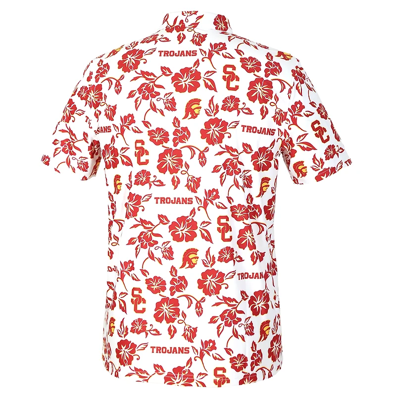 Polo Performance Reyn Spooner blanc USC Trojans pour homme