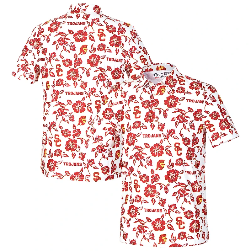 Polo Performance Reyn Spooner blanc USC Trojans pour homme