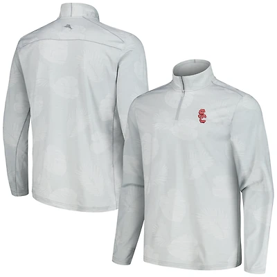 Veste à demi-zip Tommy Bahama grise USC Trojans Delray Frond IslandZone pour hommes
