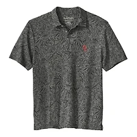 Polo Tommy Bahama gris USC Trojans IslandZone Wild Hibiscus Tri-Blend pour homme