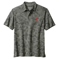 Polo Tommy Bahama gris USC Trojans Palm Fresco Hibiscus IslandZone® pour homme