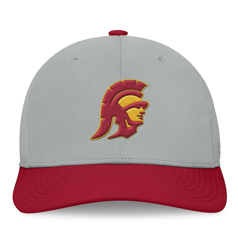 Casquette Top of the World gris/Cardinal USC Trojans Mick Flex pour hommes