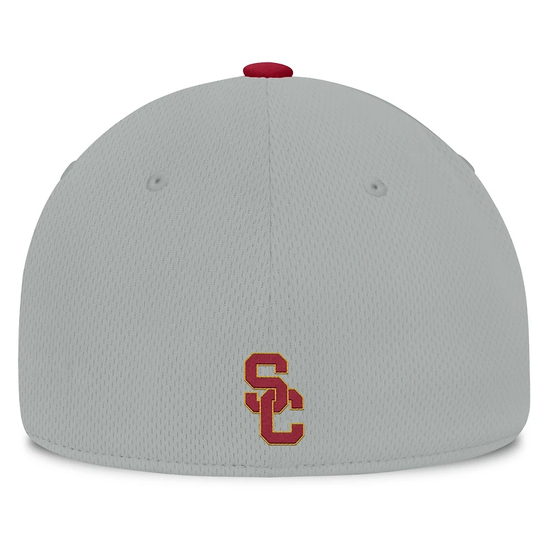 Casquette Top of the World gris/Cardinal USC Trojans Mick Flex pour hommes