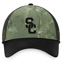 Casquette réglable Top of the World Hunter vert/gris USC Trojans OHT pour hommes, unité d'appréciation militaire, camionneur