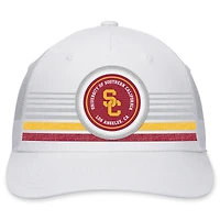 Top of the World White USC Trojans Top Trace Trucker Snapback Hat pour homme
